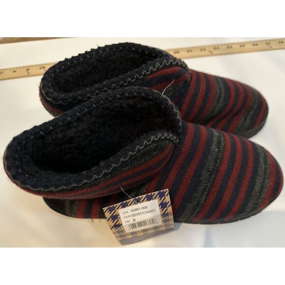 Muk Luks Men’s Slippers Size Medium (10-11) Ebony/Chianti NWT - Picture 2 of 7